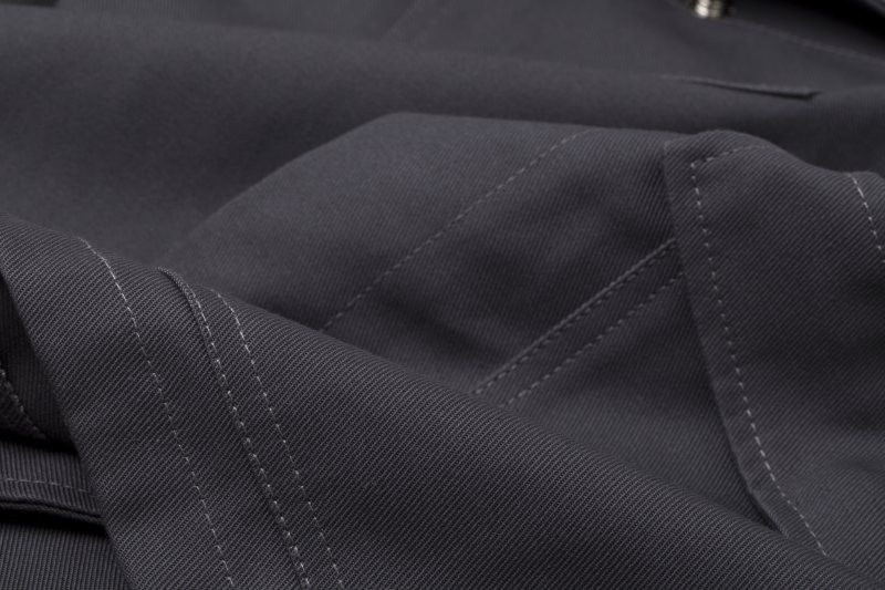 350gsm Fr Rated Winter Coats , EN11611 Fire Retardant Apparel With Studs