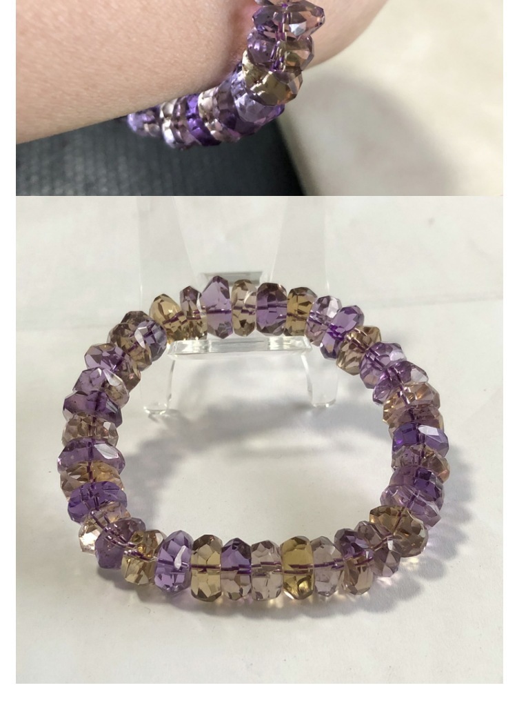 Natural Crystal Bracelet To Protect The Devil, Communicate With The Aquamarine, Love And Harmony, Pink Crystal, Emotion, Amethyst Ametrine Bead