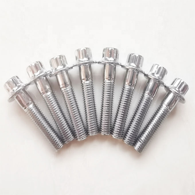 Universal Steel Chrome Plated Split Rim Assembly Bolts M7 x 32mm for Wheels No Design Just Style No Additional Features
