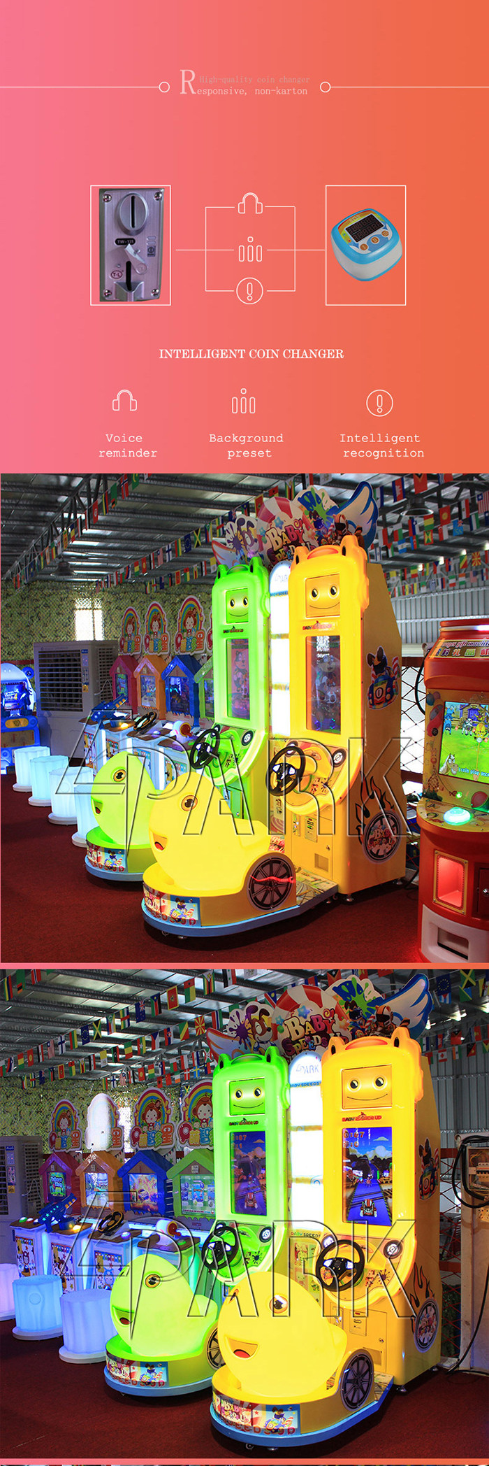Crazy Speed Two Players Racing Game Machine With LCD Screen In Department Stores