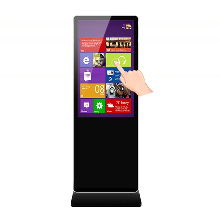 49" inch ground standing monitor touchscreen interactive Computer Android Win10/11 OS OEM ODM