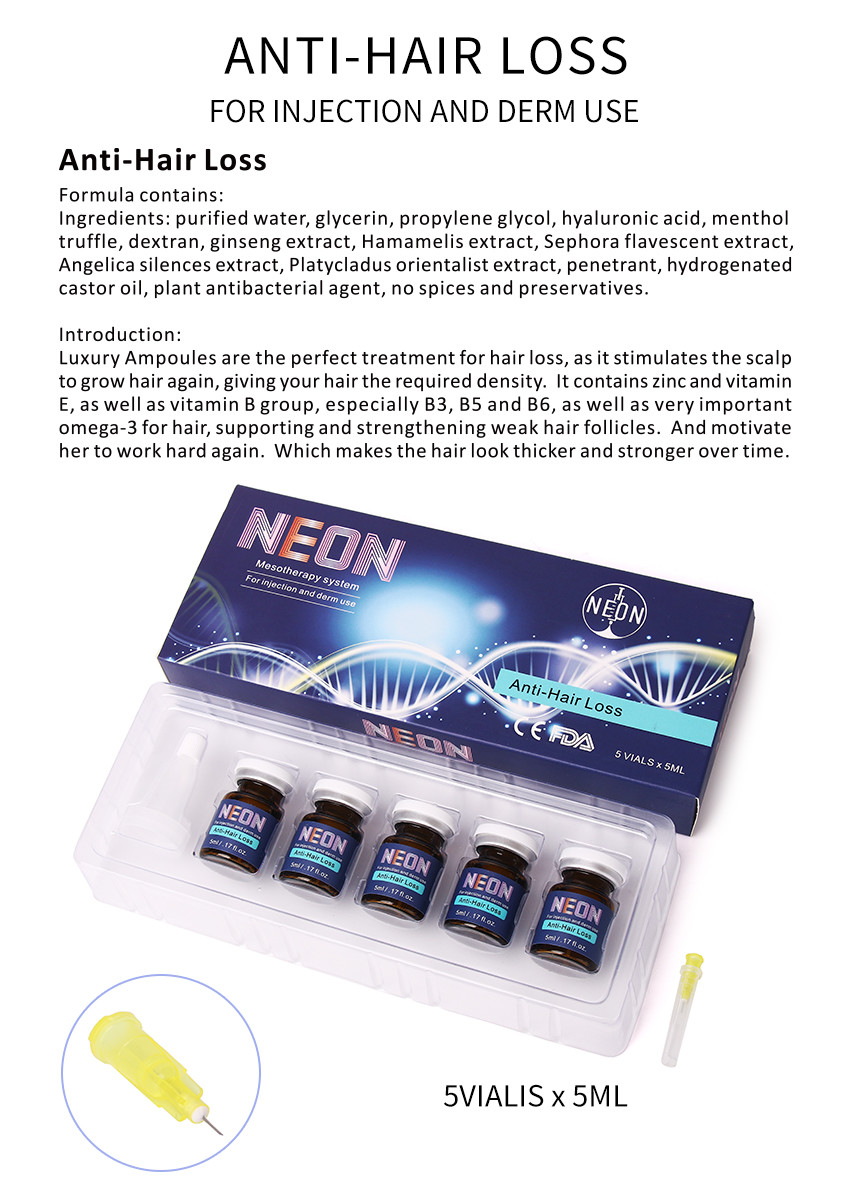 Original Anti Hair Loss Injection Treatment Hair Regrowth Essence Alopecia Areata Mesotherapy Serum For Hair