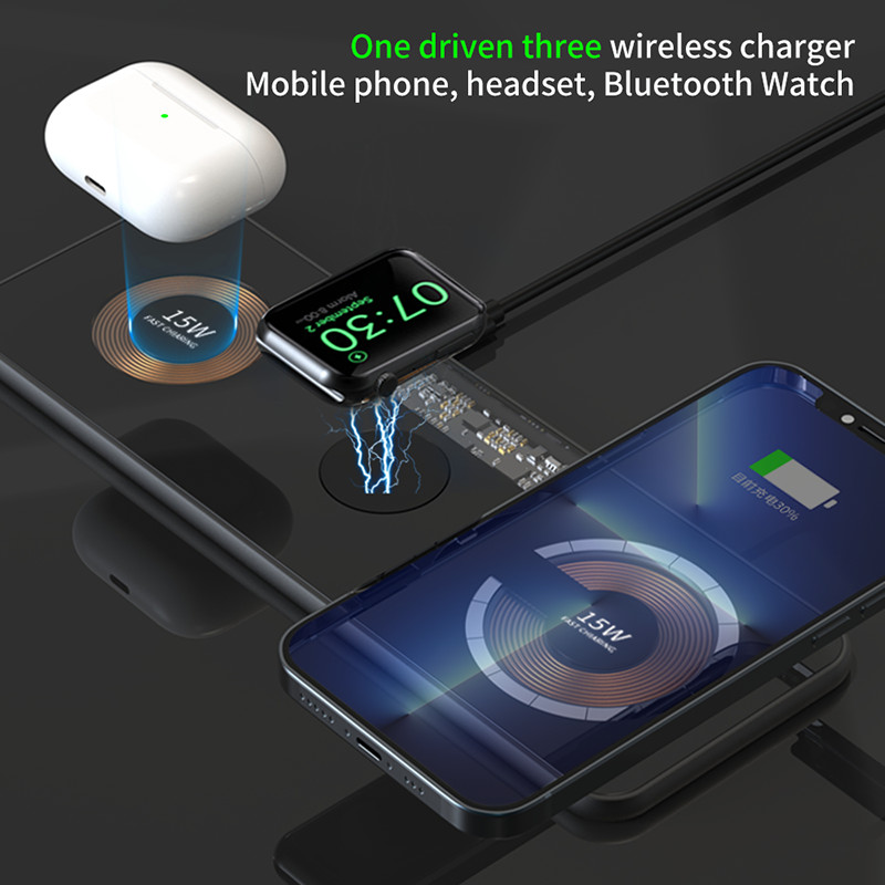 Wholesale 15 W Extremely Thin Qi Wireless Charger Pad For Iphone And Watch Earphone
