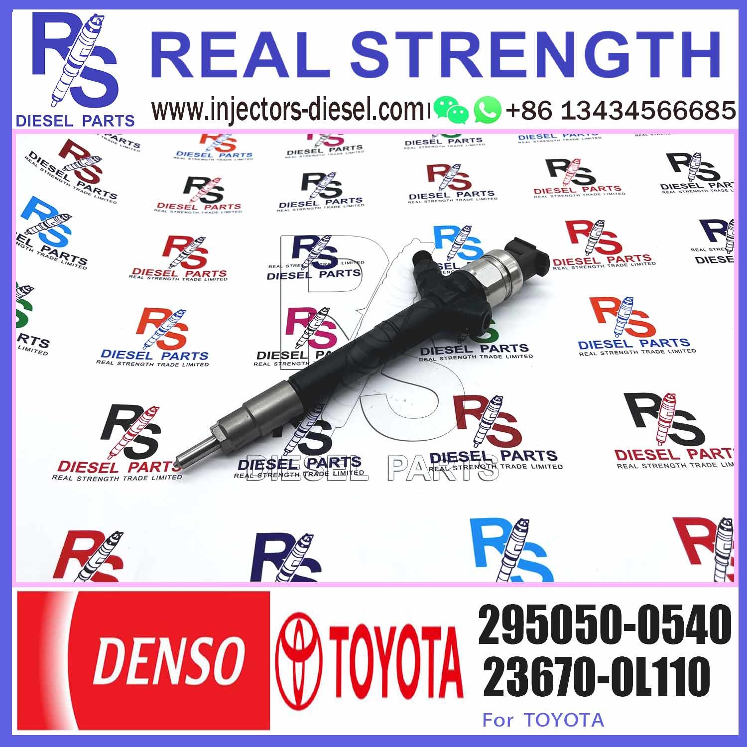 Genuine and New Common rail injector 295050-0810 SM295050-0810 295050-0540 for TO/YOTA 2KD Injector 23670-0l110 23670-09