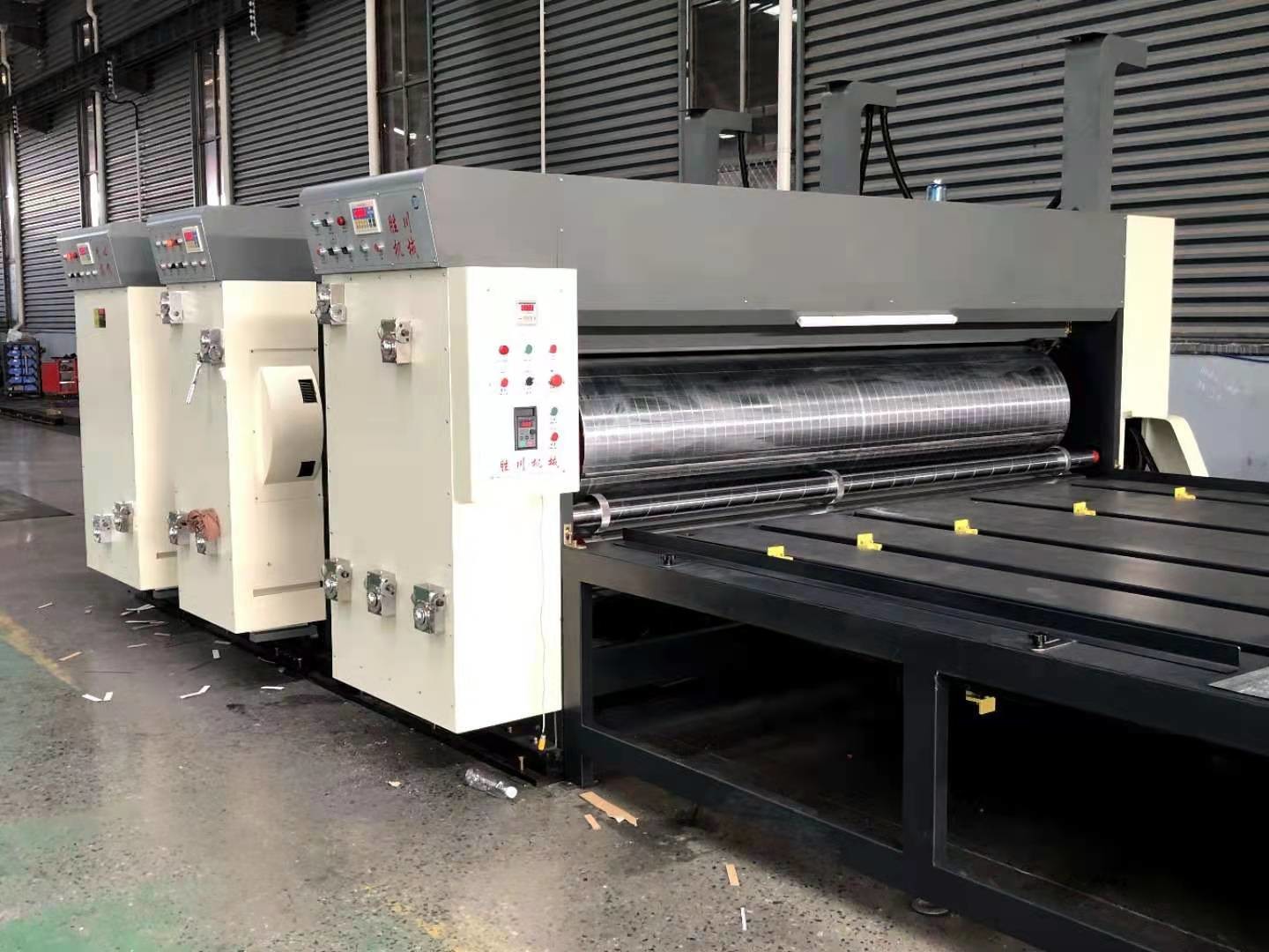 Semi Automatic 2 Color Paper Corrugated Box Making Machinery Plant