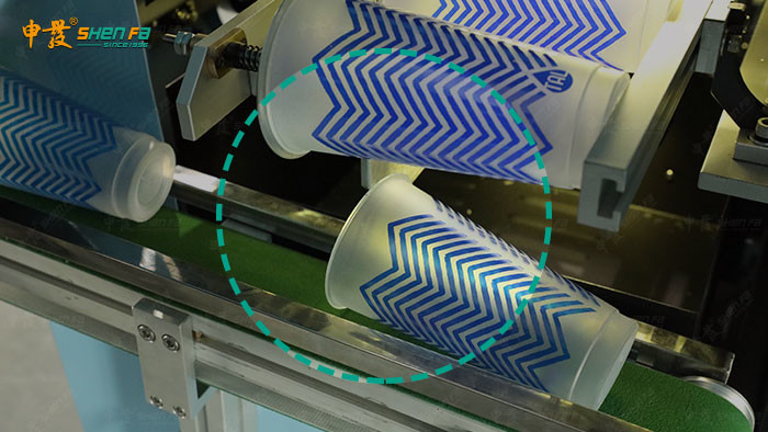 Automatic servo one color plastic cone cup screen printing machine with auto loading and unloading system SF-ASP/F/R1.