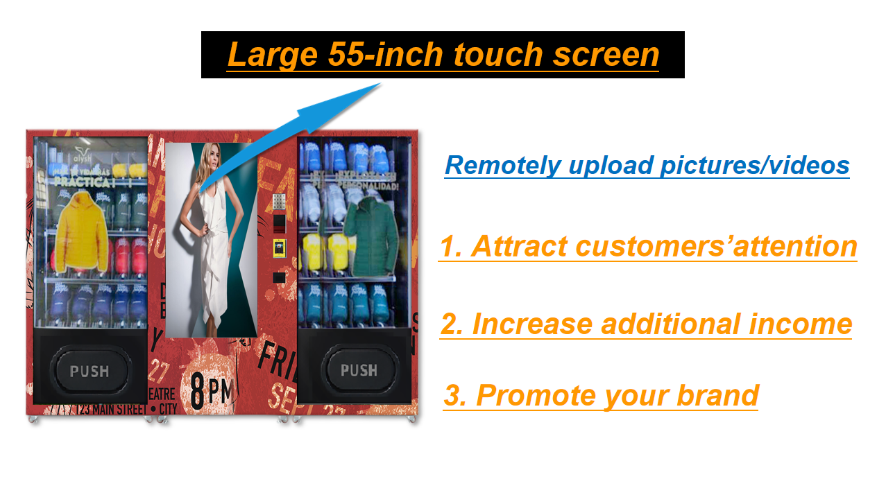 Clothes Vending Machine Thermal Underwear T-Shirt  WithTouch Screen