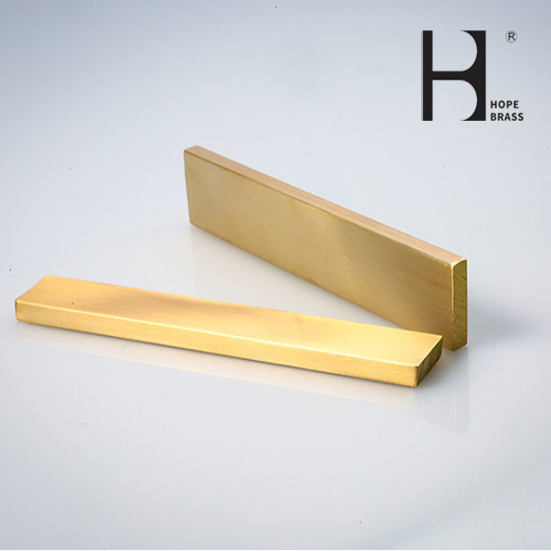 Golden Fade Resistant Square Brass Flat Bars SGS Certification