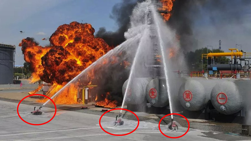 Fire-fighting robot china factory Fire fighting robot TAF35 – Firefighting with water mist