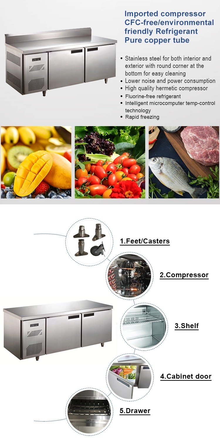 1.5 / 1.8 / 2m Under Counter Freezer With Dynamic Direct Cooling