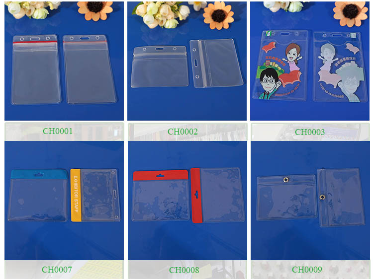Factory direct sale custom design soft pvc badge holders/business id card holder