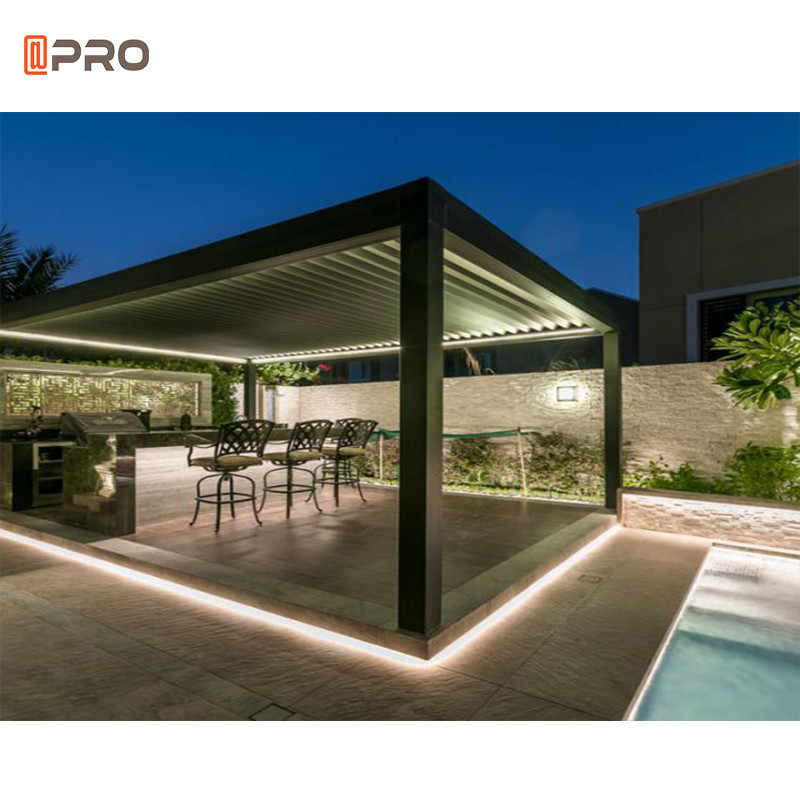 Free Standing Aluminum Waterproof Pergola Wall Motorized Biocoimatic Gazebo Sunshade