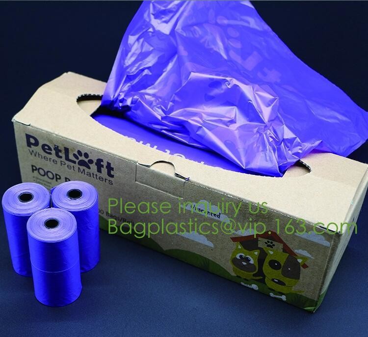 Factory Supplier Compostable Recyclable Clear Poly Bags Custom Logo Seal Garbage Bag,Dog Poop Bag, Doggy Bag, Pet Suppli