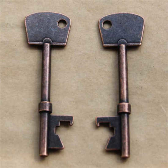 Die Casting Innovative Wedding Favor Engrave Antique Key Shape Beer Bottle Opener Keychain, Cheap Promotion Gift
