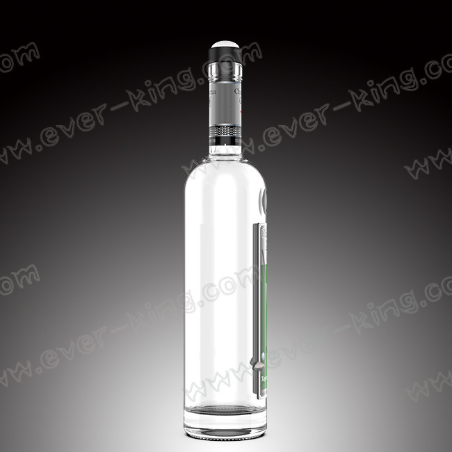 Crystal White Flint Custom Glass Bottle 750 ML for Luxury Liquor and Spirit
