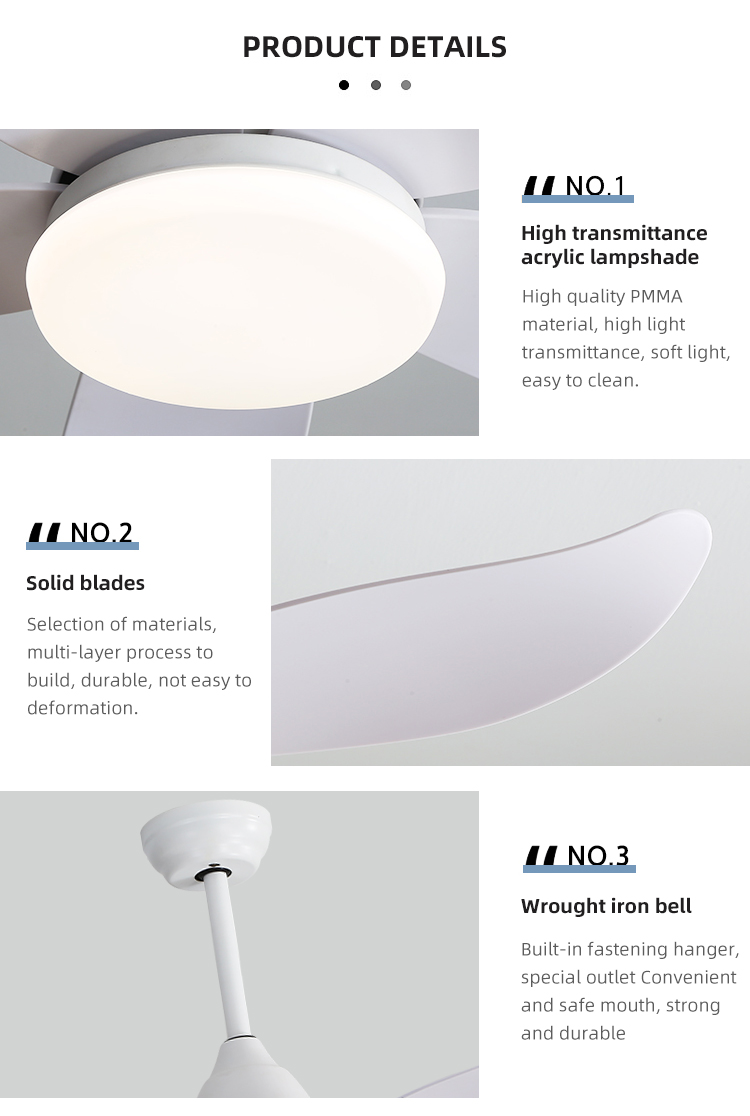 2000LM 47 Inch ABS Blade Ceiling Fan