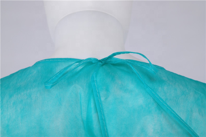 S&J Breathable and Flexible Disposable Non woven pp pe Medical Isolation Gown 510k 35g pp Latex-free Surgical Isolation Gowns