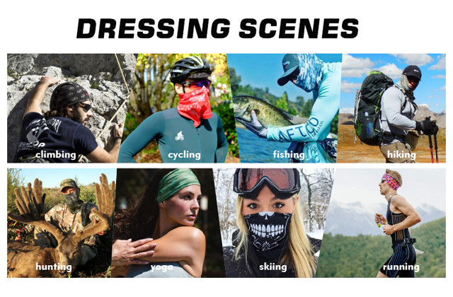 Customized 25*50cm Bandana Buff Headwear Cooling With Customized Design