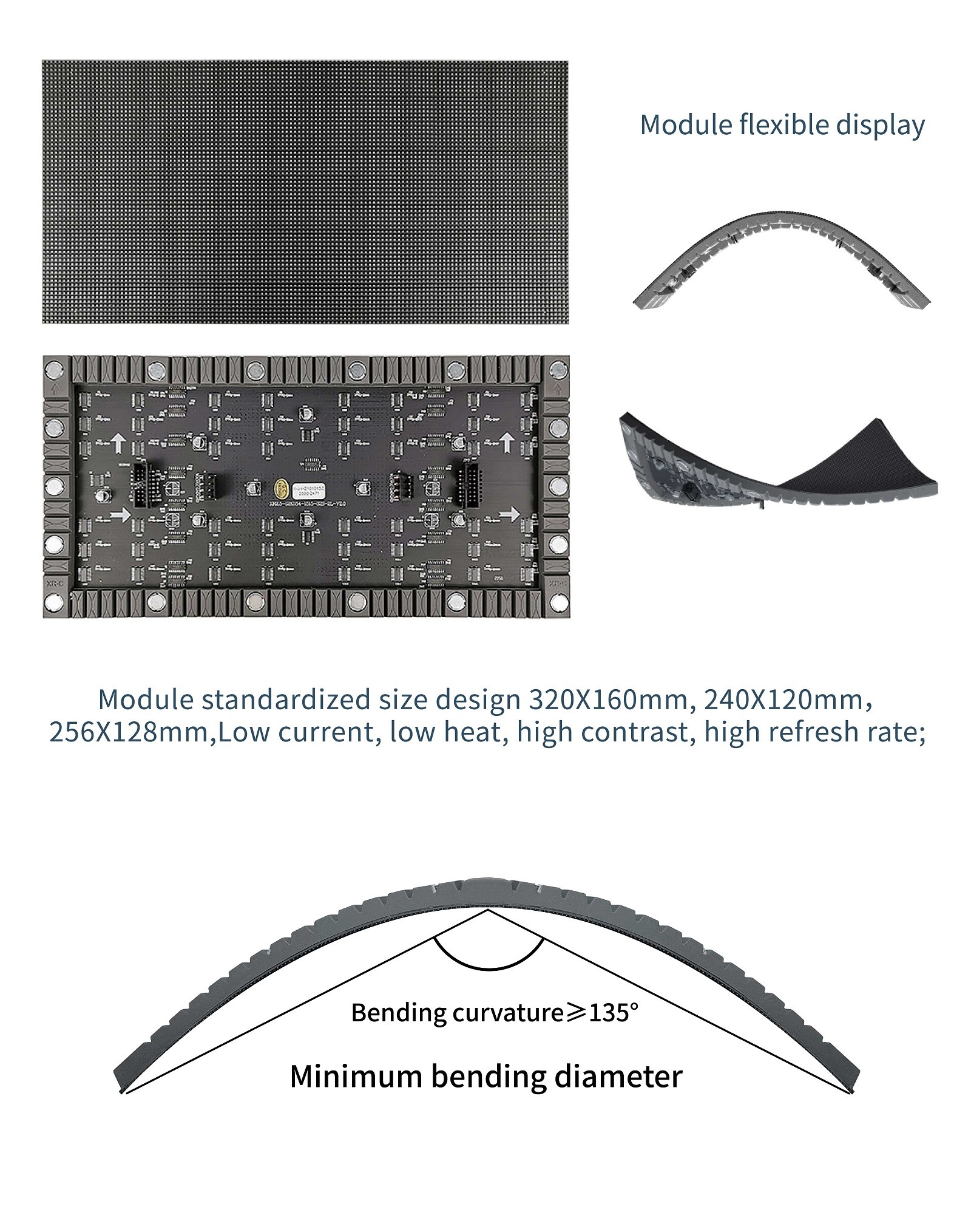 Popular Product P1.86/P2/P2.5/P3.076 Indoor Led Soft Module 220v 4k Led Flexible Display For Bar / Wedding
