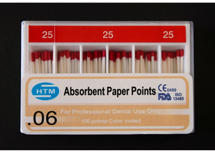 Single Size Dental Absorbent Paper Points For Endodontic Root Canal Filling