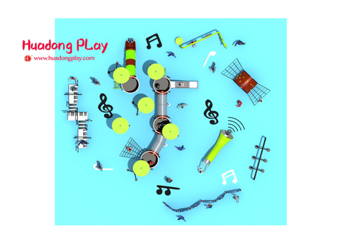 Popular Kids Outdoor Playset Large Size Fashionable Colorful Children Interested