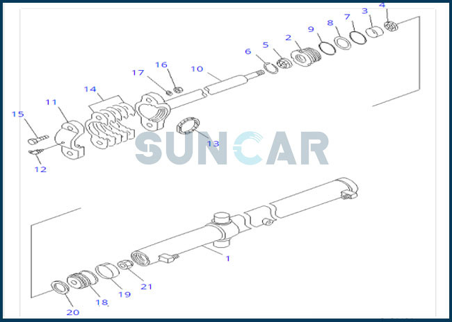 23E-63-12102 23E6312102 Blade Lift Cylinder Seal Kit Fits GD305A-1 KOMATSU