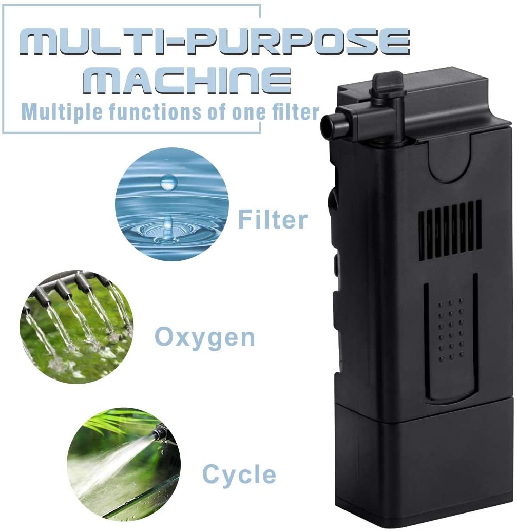 280GPH Aquarium Water Filter For 20 Gallon Tank