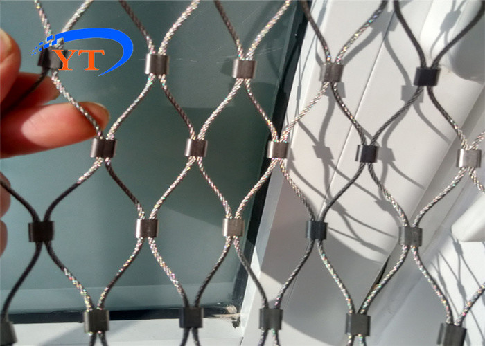 316 High Grade Stainless Steel Ferrule Rope Mesh Balustrade 1.5mm 60x60mm