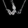 Buy cheap Butterfly 925 Sterling Silver Curb Chain , Cute Cubic Zirconia Drop Necklace from wholesalers