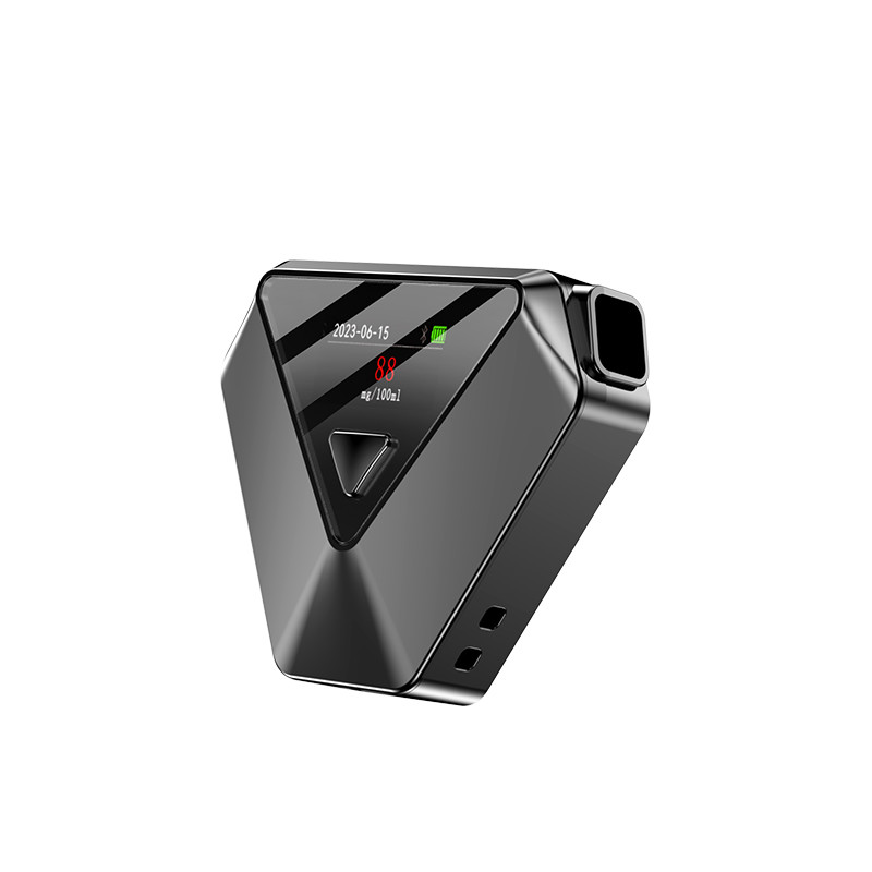 Non Contact Alcohol Breath Analyser Black ABS Breath Alcohol Testing Equipment