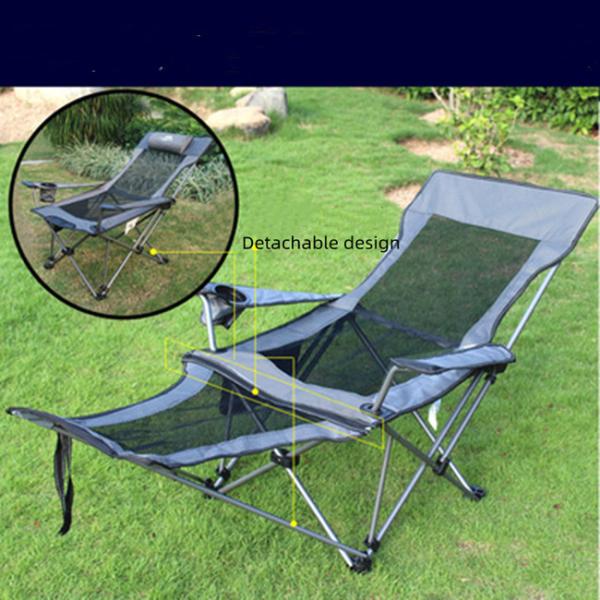 Portable Folding Beach Chair Outdoor Fishing Gear Leisure Sitting And Lying