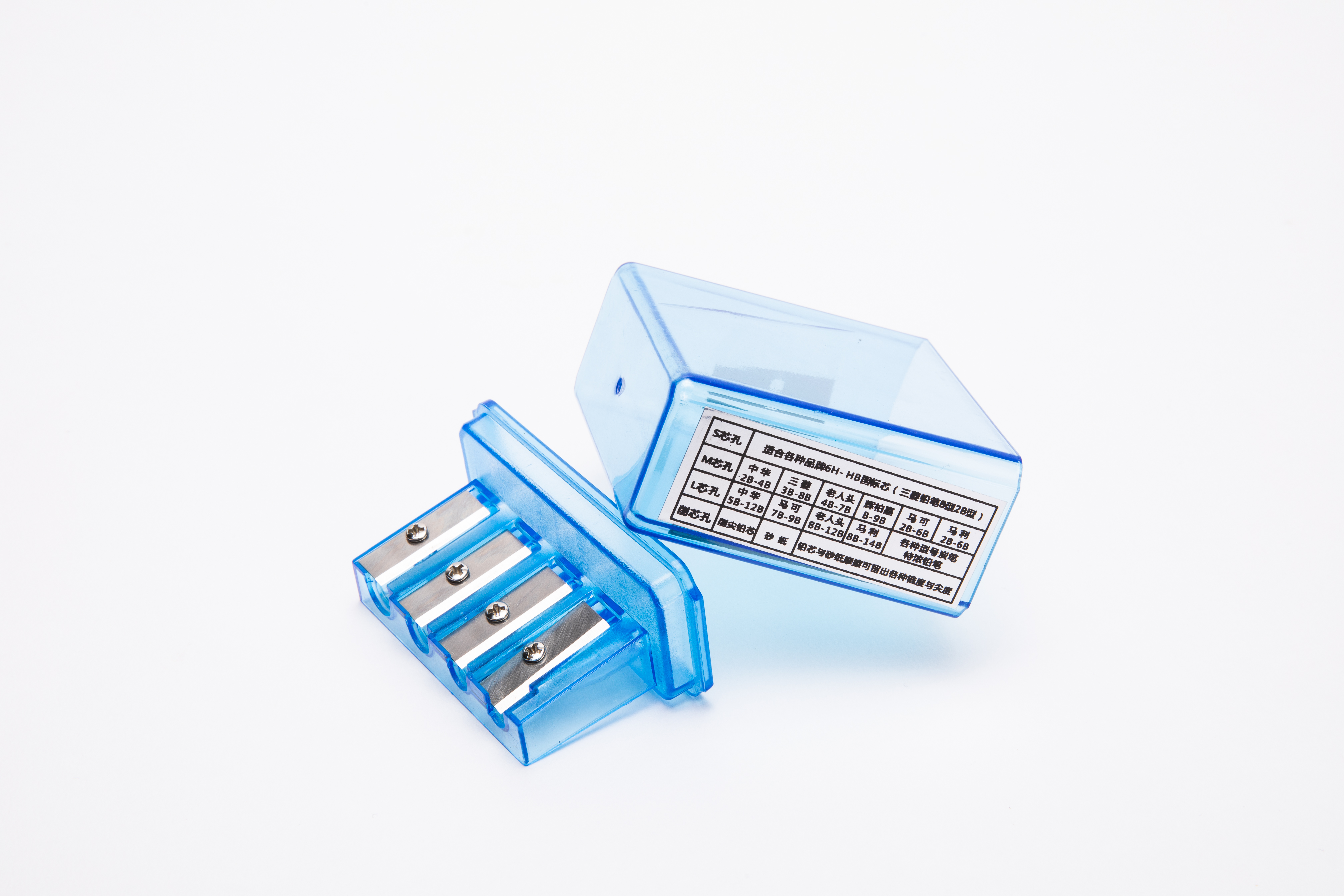 Four Hole Sketch Big Pencil Lead Sharpener With Tank