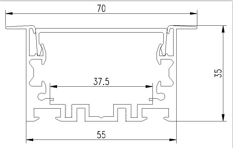 Recessed LED Linear Light 120° Beam Angle With 3 Years Limited Warranty