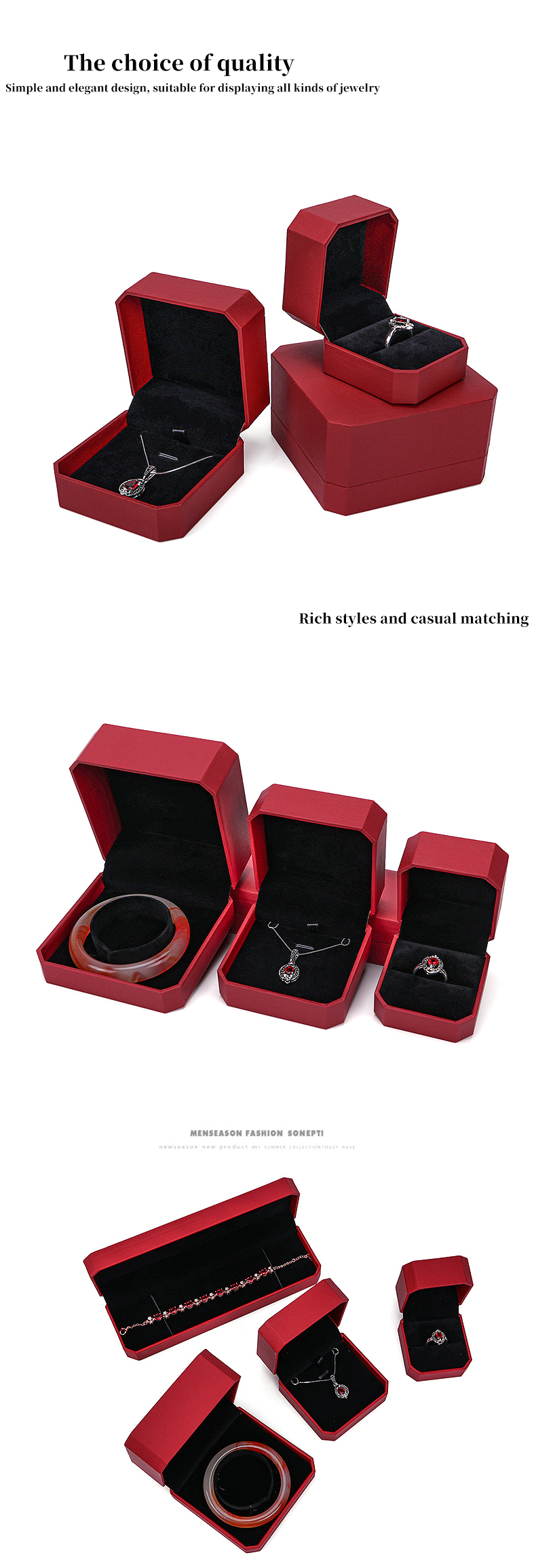 Customized Size Jewelry Package Octagonal Filled Paper Box for Supply