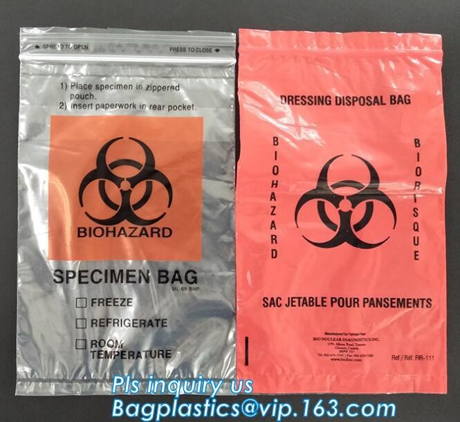 Medical Laboratory Specimen Bag Sterile Biohazard Specimen Envelope
