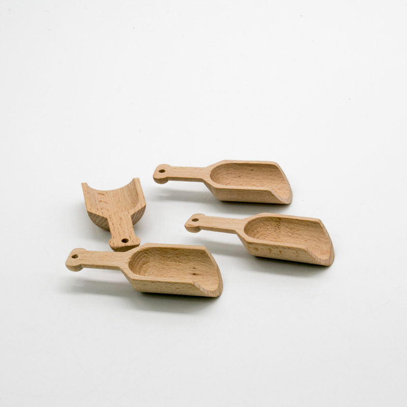 Wooden Bath Salt Scoop Unpainted Wooden Scoop Spoon Use For Tea Cereals Coffee