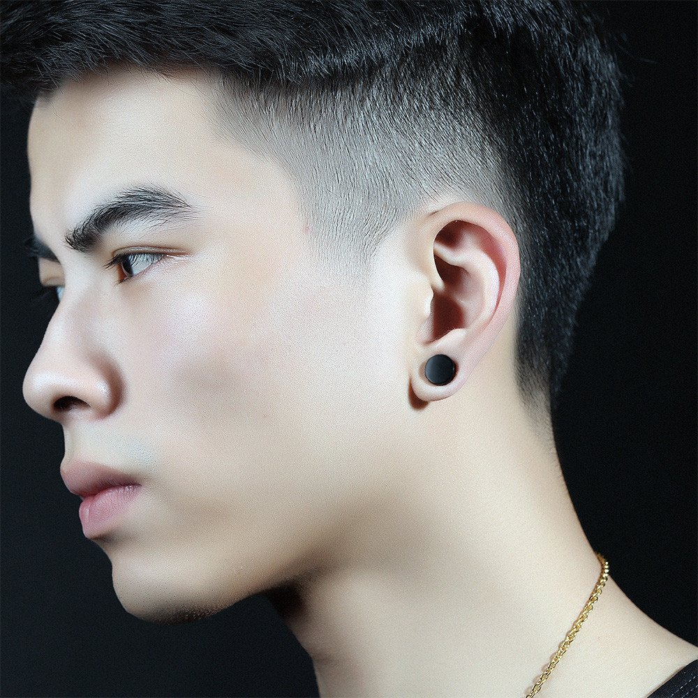 Newest Fashion Jewelry Men Stainless Steel Magnetic No Hole Earring