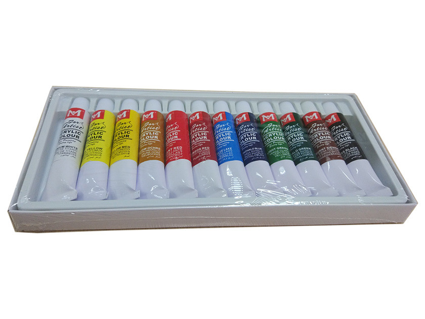 Free Combination Color Art Painting Colours Acrylic Color Set 12 X 12ml / 24 X 12ml Tubes