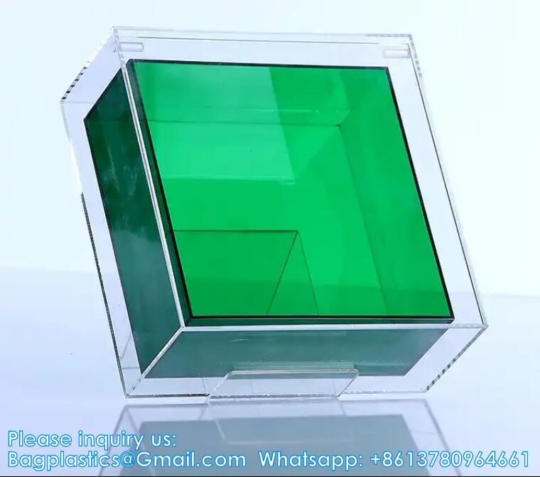 Wholesale Color Acrylic Transparent Box Double Layer Plexiglass Storage Box Bridesmaid Accompanied Gift Box