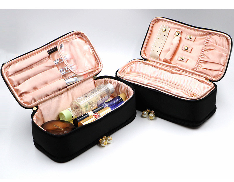China Large Capacity Protable Travel PU Lace Cosmetic Tote Bag