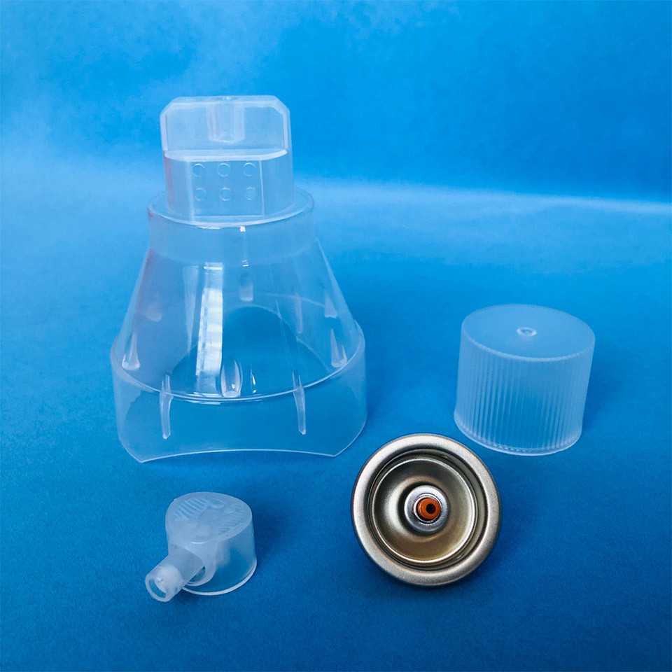 Oxygen Cylinder Spray Can Valve And Mask With Cap Lightweight