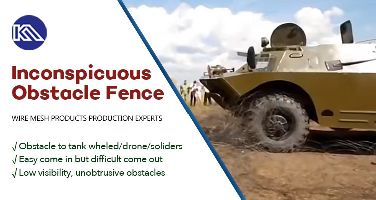 Drone Net Russia Hidden Entanglement Wire Obstacle Low Visibility Mesh Tank Barrier Wire Mesh Security Putanka Barrier