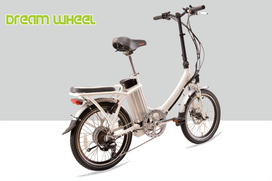 Full Size Electric Folding Bike For Adults , Lightweight Folding Ebikes 21.5kgs
