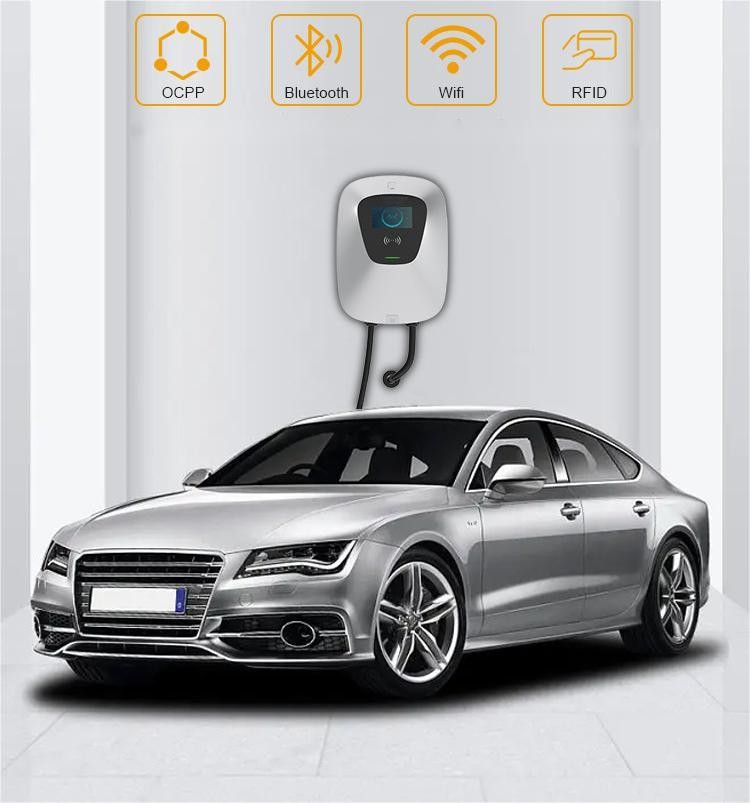 Wall Mount Column Mount Electric Car Charger For Home 22KW 50Hz / 60Hz
