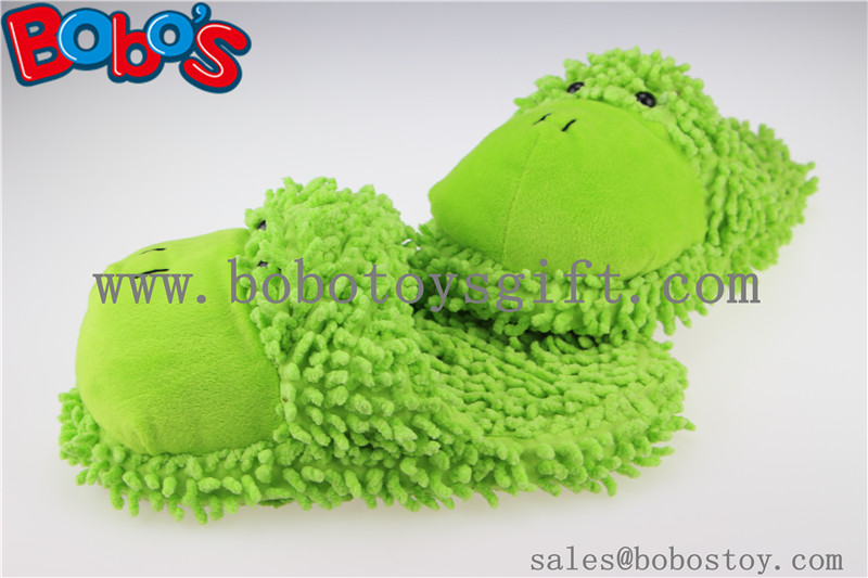 Non-Slip Women Shoe Plush Stuffed Soft Frog Animal Home Slippers