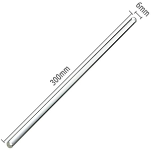 Glass stir rod size