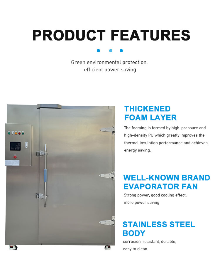 Energy Saving - 45 Degrees Cryogenic Blast Chiller For Fish And Chicken 800KG