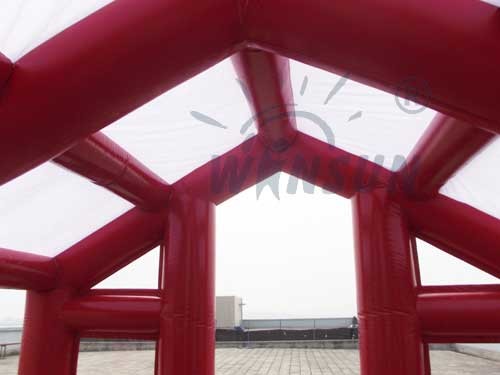 Red Color Inflatable Event Tent , Water Resistant Large Blow Up Tent