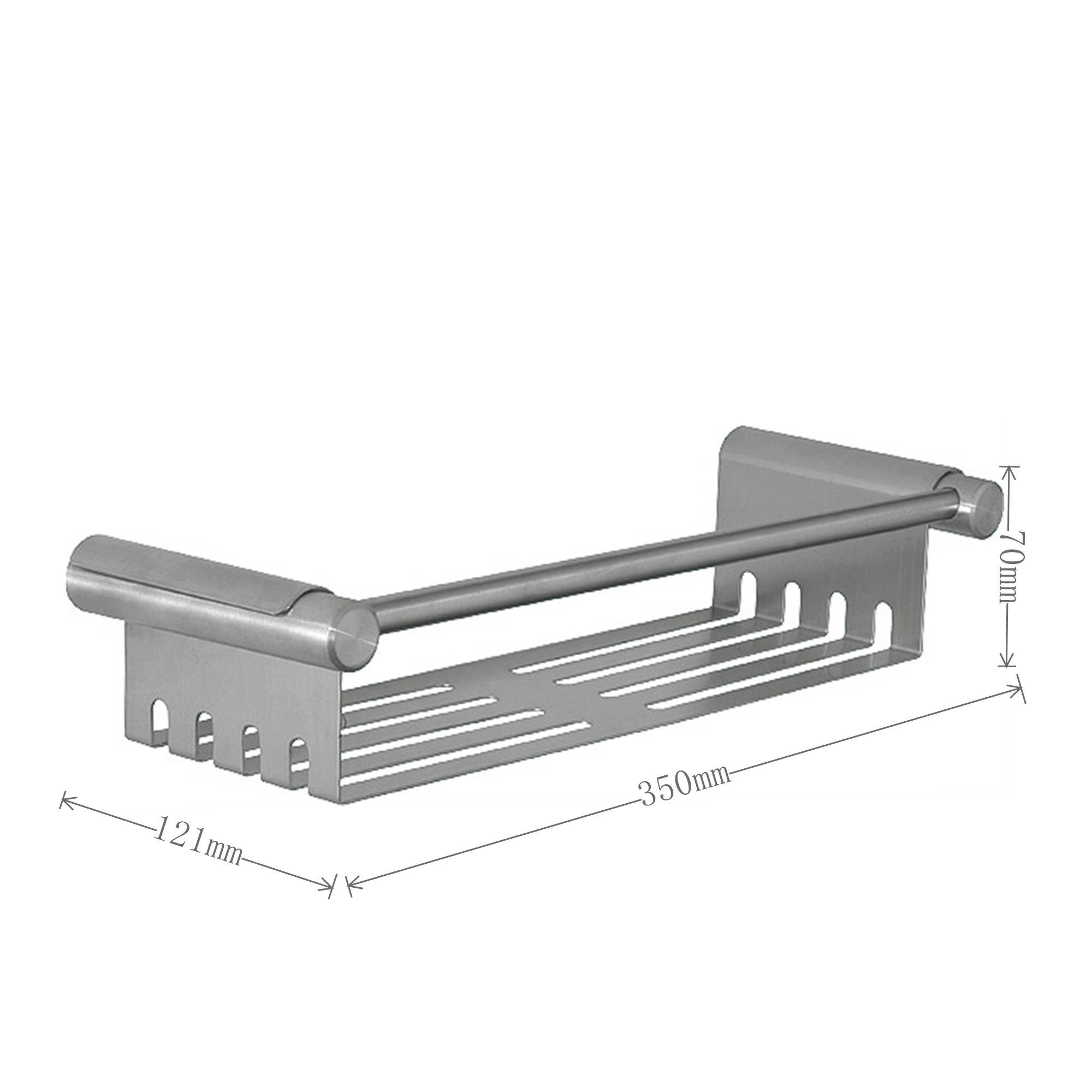 Multifunctional Frosted Glass Corner Shelf OEM ODM Stainless Steel Shower Caddy