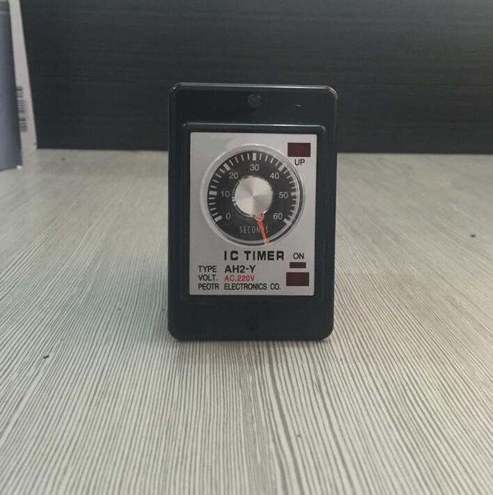 Power on delay timer time relay 0-60 minutes panel installation with socket base AH2-Y AC 220V